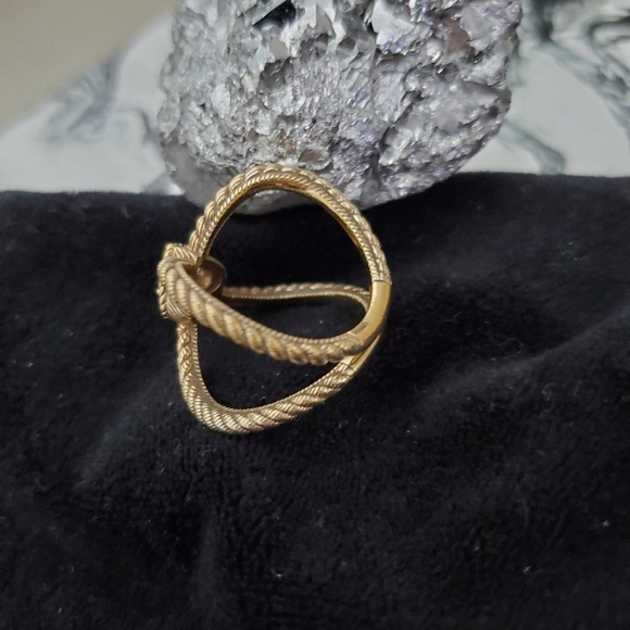 JUDITH RIPKA 925 STERLING GOLD RING - Picture 2 of 4